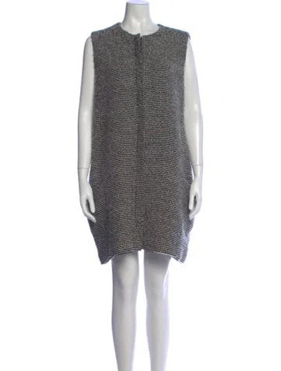 Pre-owned Ann Mashburn Wool Mini Dress In Multi