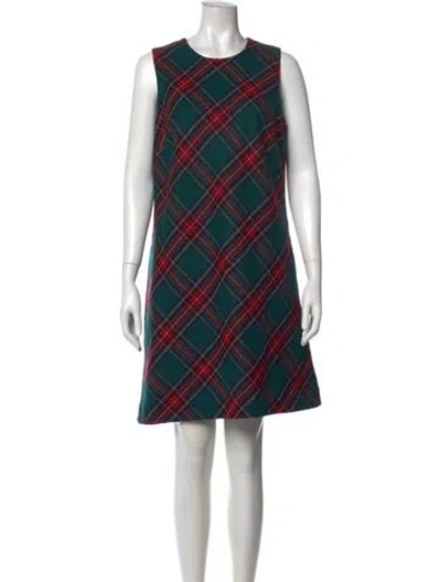 Pre-owned Ann Mashburn Wool Mini Dress W/ Tags In Green