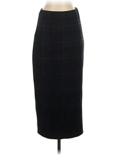 Pre-owned Ann Mashburn Wool Skirt In Blue