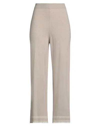Ann Max Woman Pants Beige Size 12 Polyamide, Wool, Viscose, Cashmere In Sand