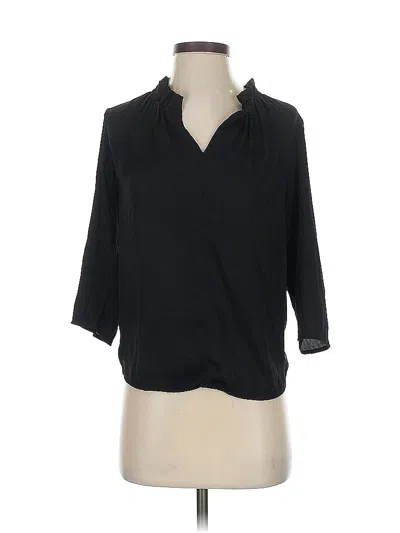 Pre-owned Ann Taylor 3/4 Sleeve Blouse In Black
