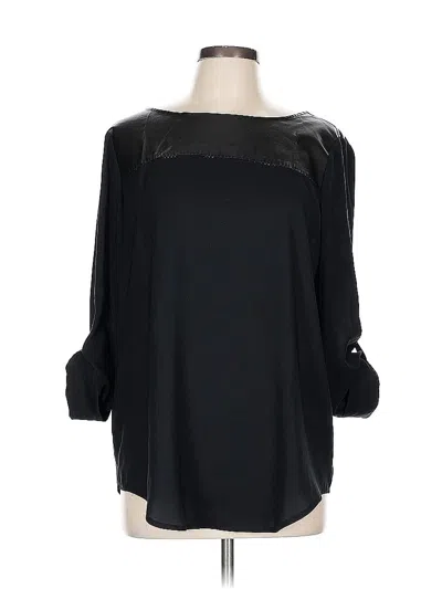 Pre-owned Ann Taylor 3/4 Sleeve Blouse In Black
