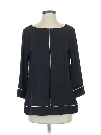 Pre-owned Ann Taylor 3/4 Sleeve Blouse In Black