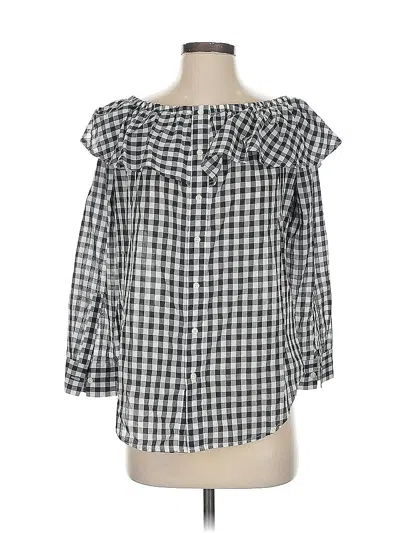 Pre-owned Ann Taylor 3/4 Sleeve Blouse In Black