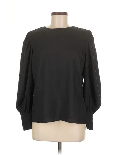 Pre-owned Ann Taylor 3/4 Sleeve Blouse In Black