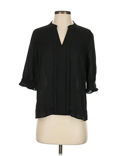 Pre-owned Ann Taylor 3/4 Sleeve Blouse In Black