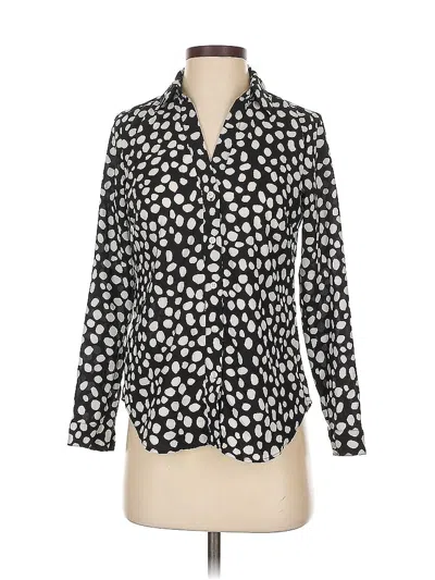 Pre-owned Ann Taylor 3/4 Sleeve Blouse In Black
