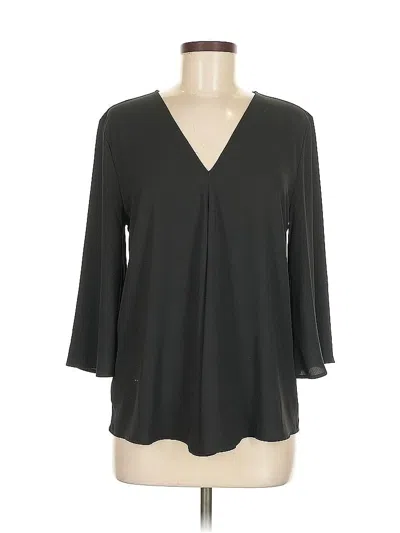 Pre-owned Ann Taylor 3/4 Sleeve Blouse In Black