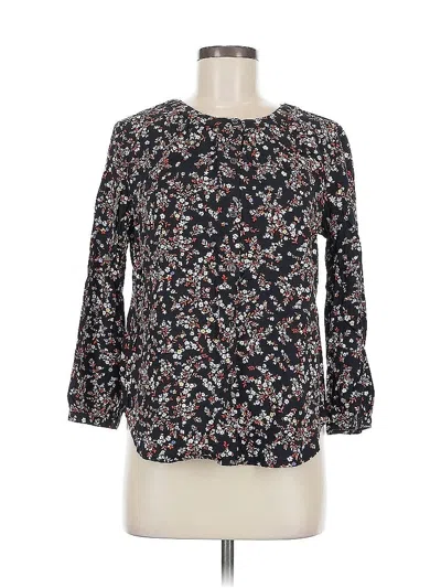 Pre-owned Ann Taylor 3/4 Sleeve Blouse In Black