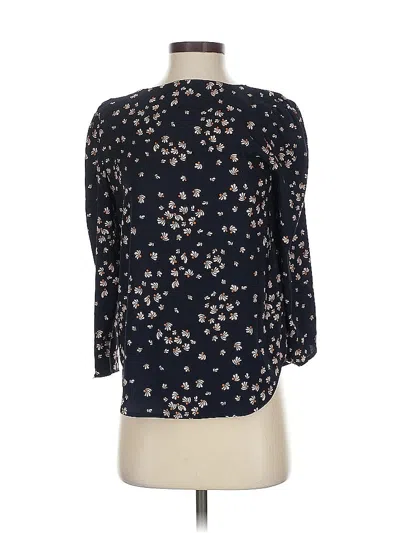 Pre-owned Ann Taylor 3/4 Sleeve Blouse In Black