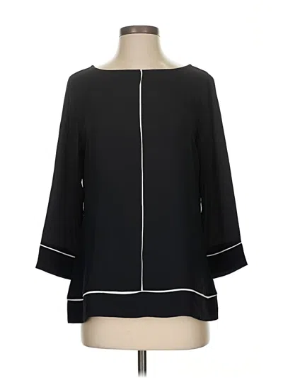 Pre-owned Ann Taylor 3/4 Sleeve Blouse In Black