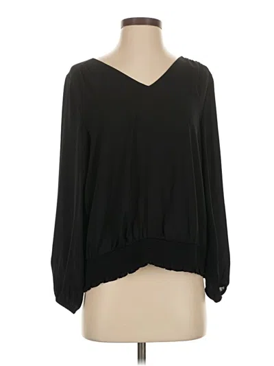 Pre-owned Ann Taylor 3/4 Sleeve Blouse In Black