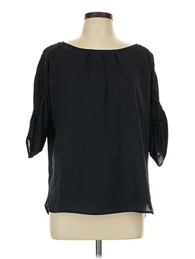 Pre-owned Ann Taylor 3/4 Sleeve Blouse In Black