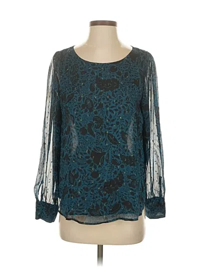 Pre-owned Ann Taylor 3/4 Sleeve Blouse In Blue