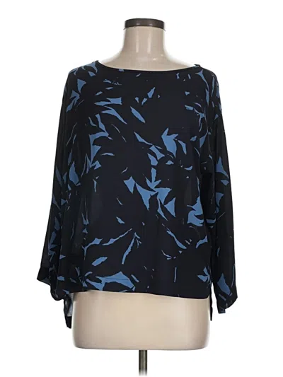Pre-owned Ann Taylor 3/4 Sleeve Blouse In Blue