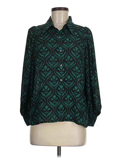 Pre-owned Ann Taylor 3/4 Sleeve Blouse In Blue