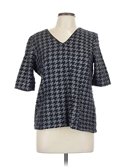 Pre-owned Ann Taylor 3/4 Sleeve Blouse In Gray