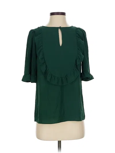 Pre-owned Ann Taylor 3/4 Sleeve Blouse In Green