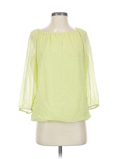 Pre-owned Ann Taylor 3/4 Sleeve Blouse In Green
