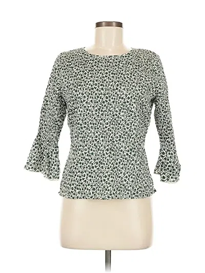 Pre-owned Ann Taylor 3/4 Sleeve Blouse In Green