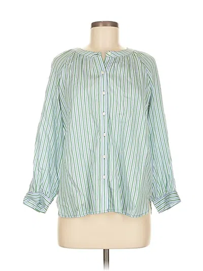 Pre-owned Ann Taylor 3/4 Sleeve Blouse In Green