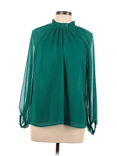 Pre-owned Ann Taylor 3/4 Sleeve Blouse In Green