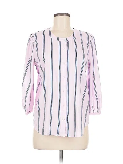 Pre-owned Ann Taylor 3/4 Sleeve Blouse In Pink