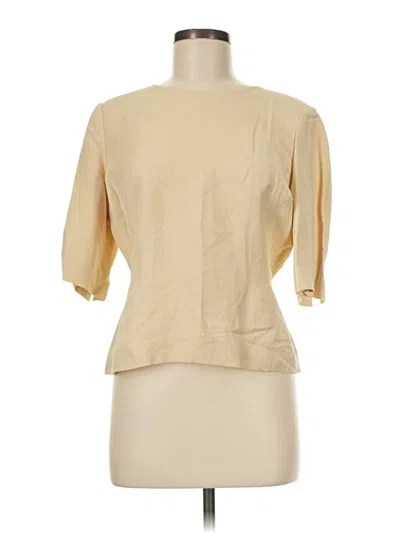 Pre-owned Ann Taylor 3/4 Sleeve Blouse In Tan