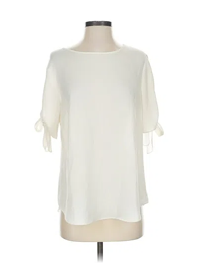 Pre-owned Ann Taylor 3/4 Sleeve Blouse In White
