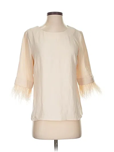 Pre-owned Ann Taylor 3/4 Sleeve Blouse In White