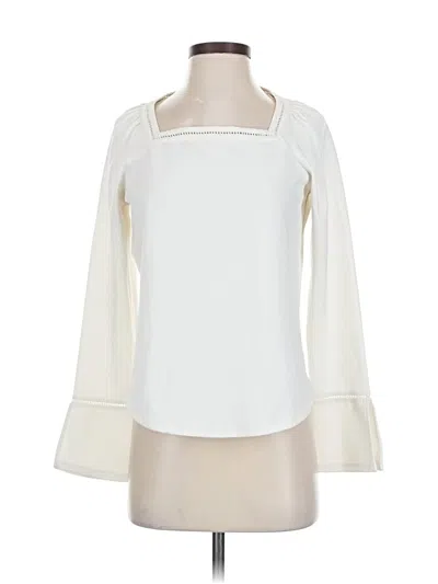 Pre-owned Ann Taylor 3/4 Sleeve Blouse In White