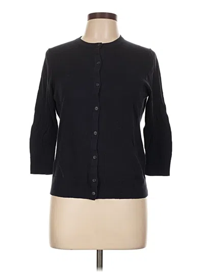 Pre-owned Ann Taylor 3/4 Sleeve Button Down Shirt In Black