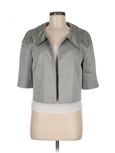 Pre-owned Ann Taylor 3/4 Sleeve Button Down Shirt In Gray