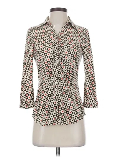 Pre-owned Ann Taylor 3/4 Sleeve Button Down Shirt In White