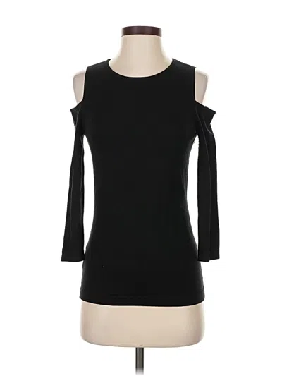 Pre-owned Ann Taylor 3/4 Sleeve T-shirt In Black