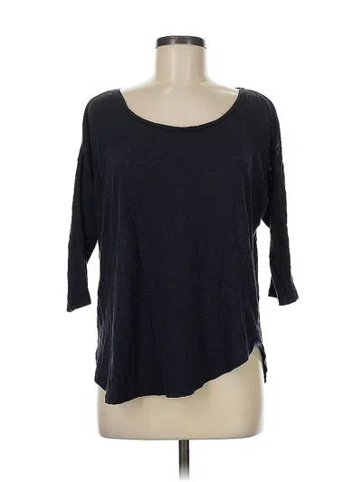 Pre-owned Ann Taylor 3/4 Sleeve T-shirt In Blue
