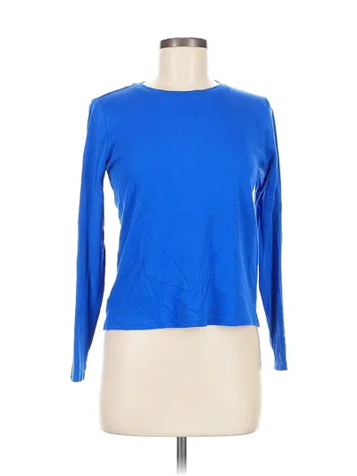 Pre-owned Ann Taylor 3/4 Sleeve T-shirt In Blue