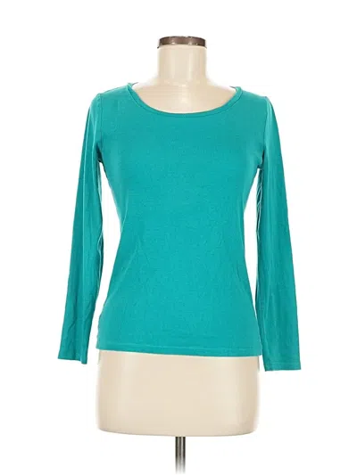 Pre-owned Ann Taylor 3/4 Sleeve T-shirt In Blue