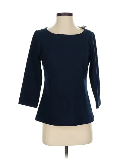 Pre-owned Ann Taylor 3/4 Sleeve T-shirt In Blue