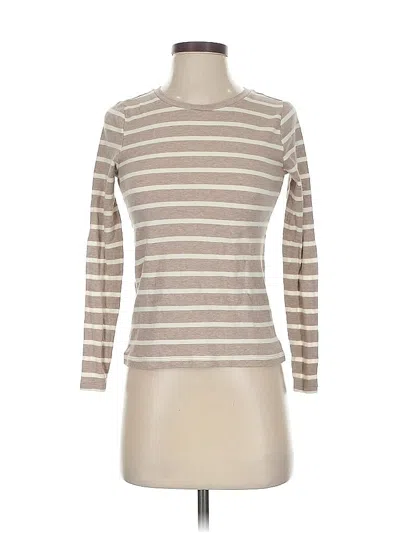 Pre-owned Ann Taylor 3/4 Sleeve T-shirt In Brown