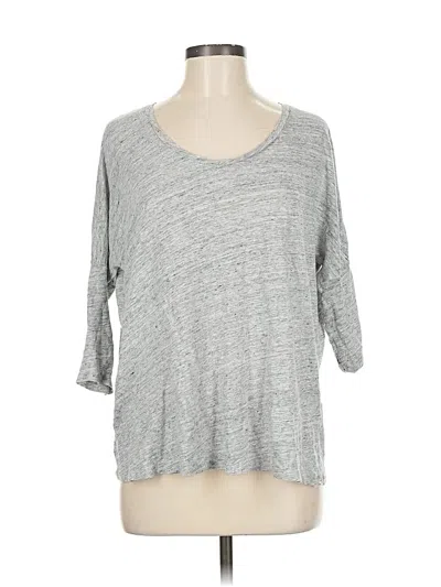 Pre-owned Ann Taylor 3/4 Sleeve T-shirt In Gray