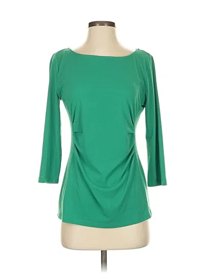 Pre-owned Ann Taylor 3/4 Sleeve T-shirt In Green
