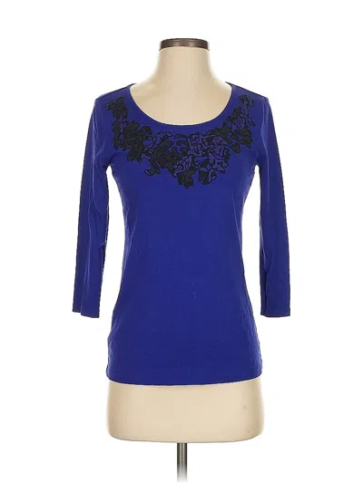 Pre-owned Ann Taylor 3/4 Sleeve T-shirt In Purple