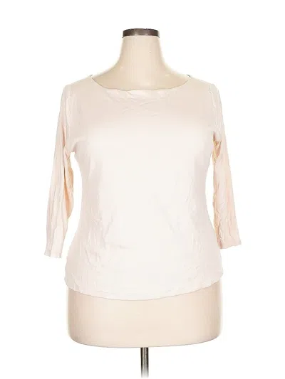 Pre-owned Ann Taylor 3/4 Sleeve T-shirt In White