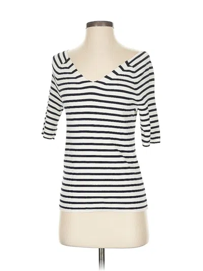 Pre-owned Ann Taylor 3/4 Sleeve T-shirt In White