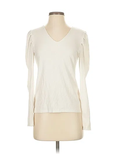 Pre-owned Ann Taylor 3/4 Sleeve T-shirt In White