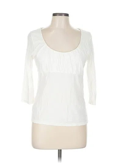 Pre-owned Ann Taylor 3/4 Sleeve T-shirt In White