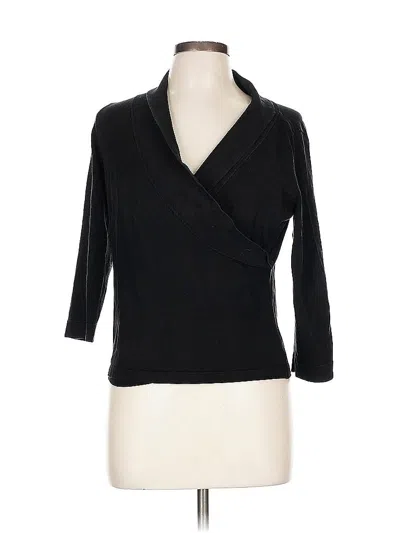 Pre-owned Ann Taylor 3/4 Sleeve Top Black Cowl Neck Tops