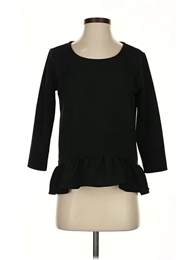 Pre-owned Ann Taylor 3/4 Sleeve Top Black Tops