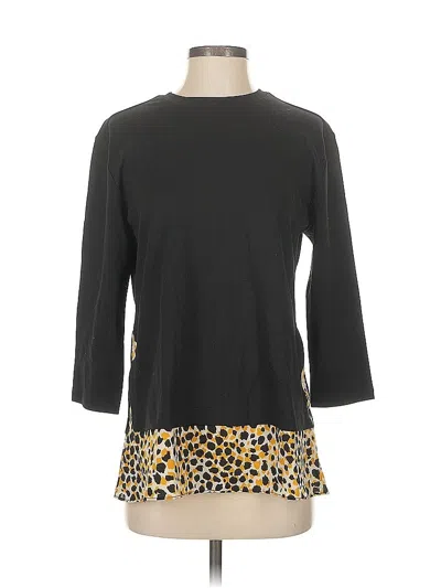 Pre-owned Ann Taylor 3/4 Sleeve Top Gray Crew Neck Tops